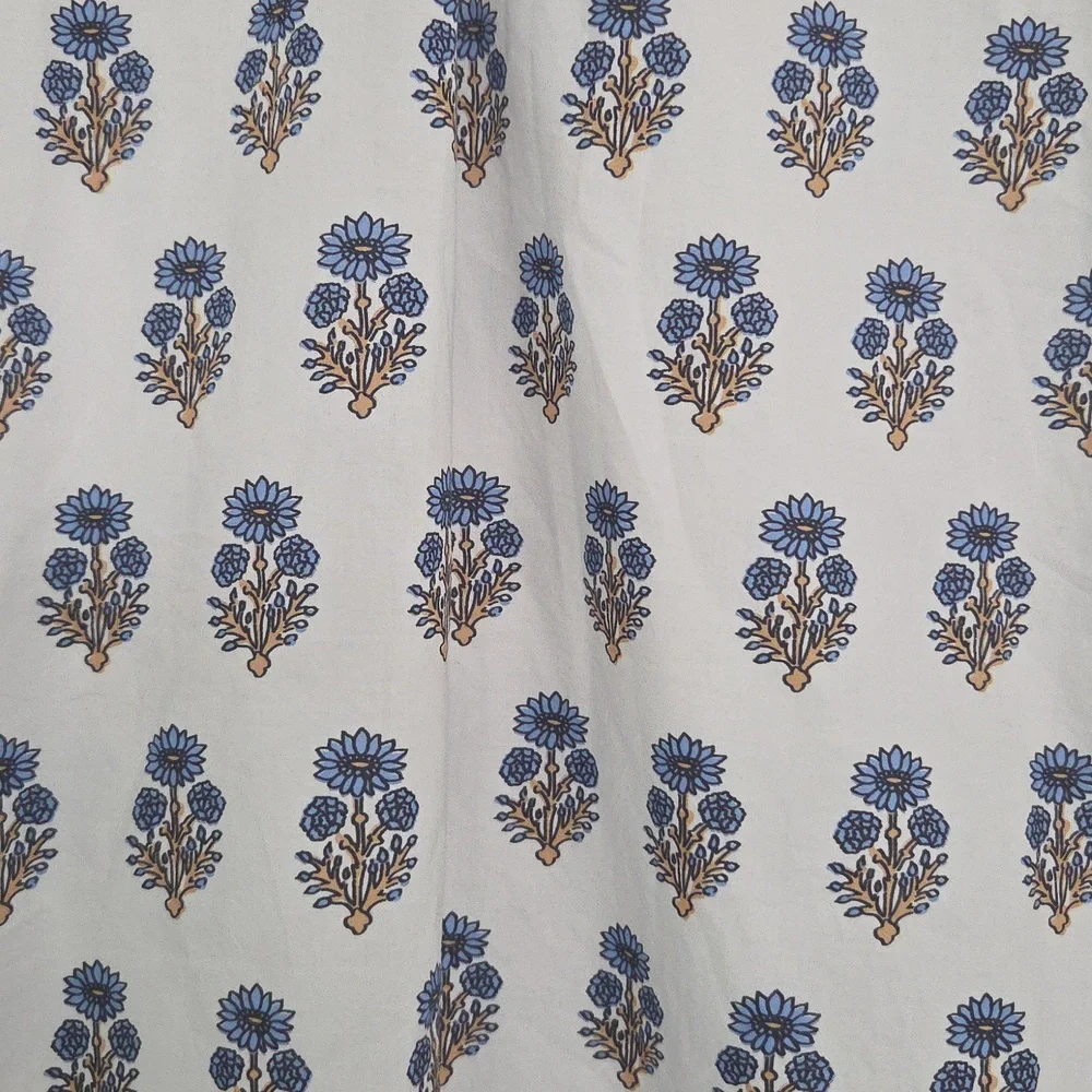 THML Beautiful Cotton Dress...White With Blue Floral Pattern. Great Condition! - Picture 6 of 16